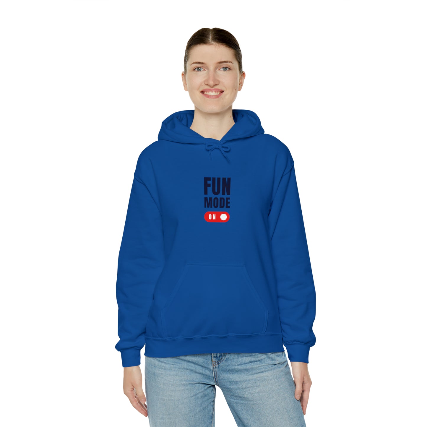 Introducing our "Fun Mode On" Hoodie, designed to add a touch of playfulness to your everyday style. This cozy and stylish hoodie will not only keep you warm but also showcase your vibrant personality.