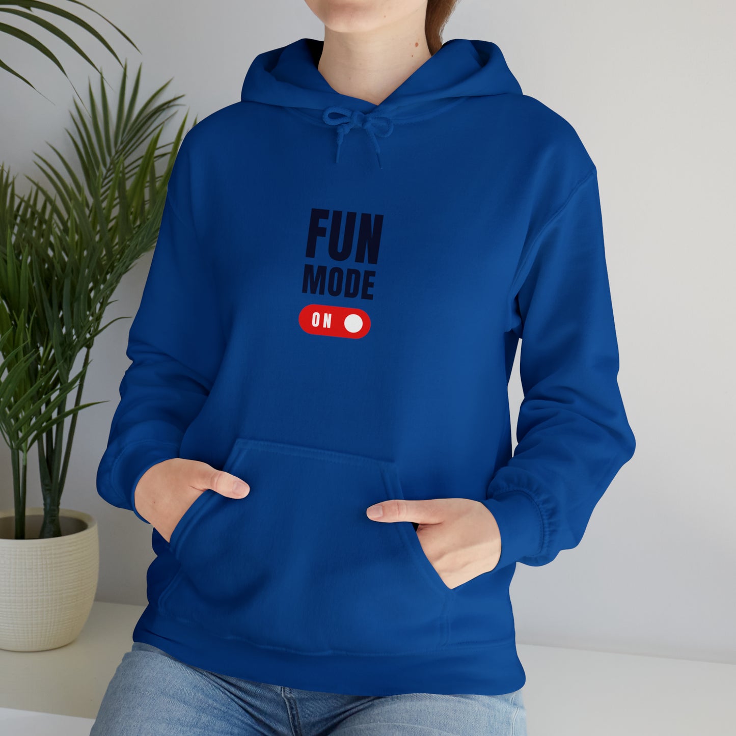 Introducing our "Fun Mode On" Hoodie, designed to add a touch of playfulness to your everyday style. This cozy and stylish hoodie will not only keep you warm but also showcase your vibrant personality.