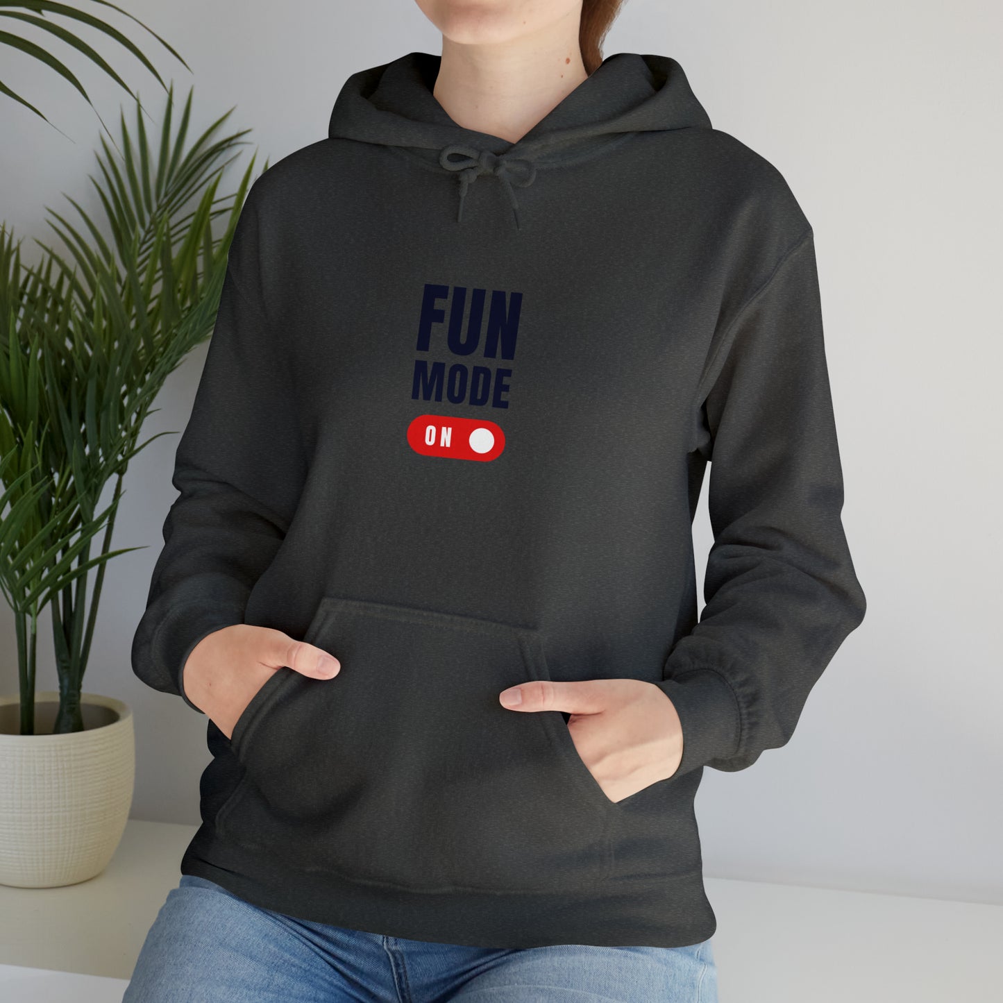 Introducing our "Fun Mode On" Hoodie, designed to add a touch of playfulness to your everyday style. This cozy and stylish hoodie will not only keep you warm but also showcase your vibrant personality.