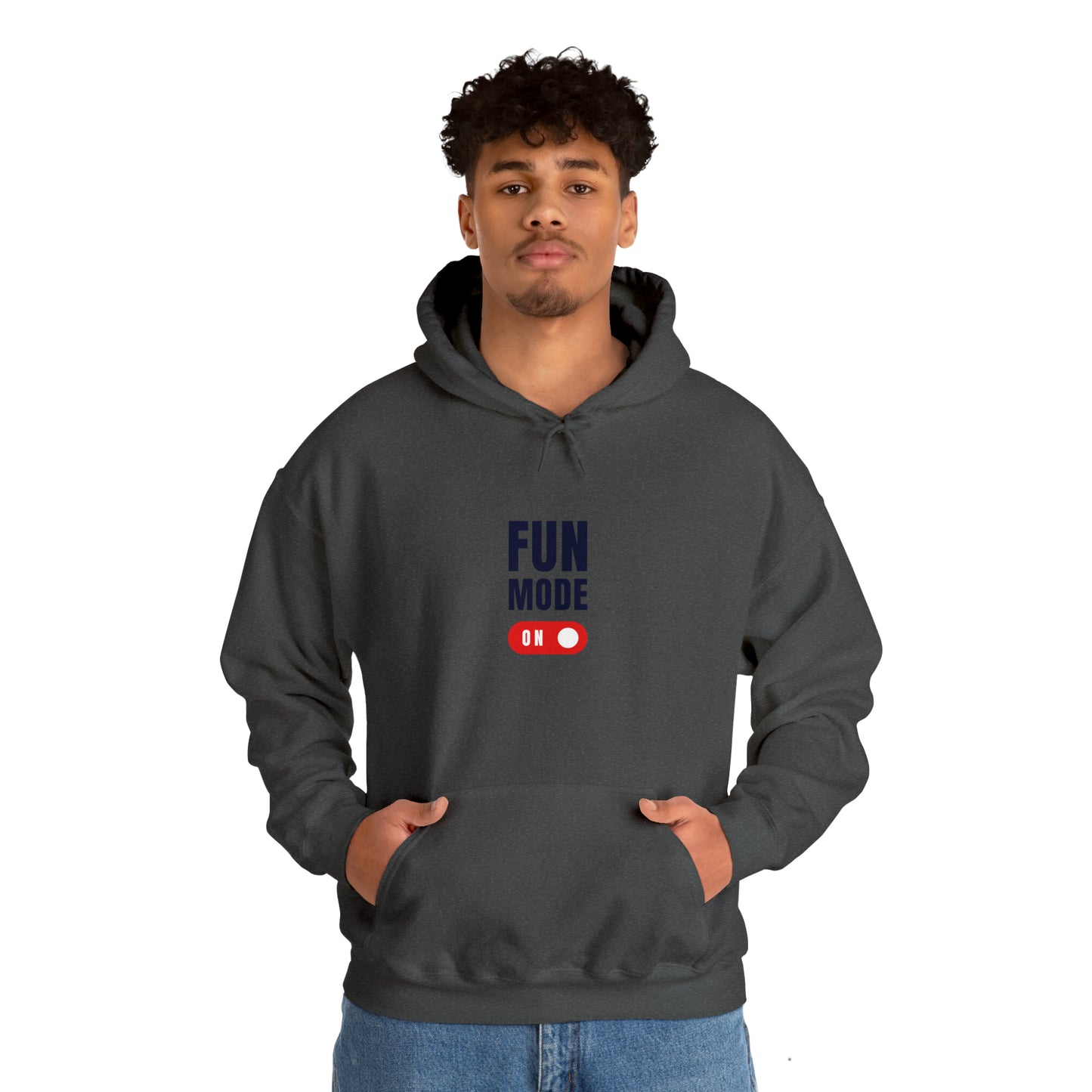 Introducing our "Fun Mode On" Hoodie, designed to add a touch of playfulness to your everyday style. This cozy and stylish hoodie will not only keep you warm but also showcase your vibrant personality.