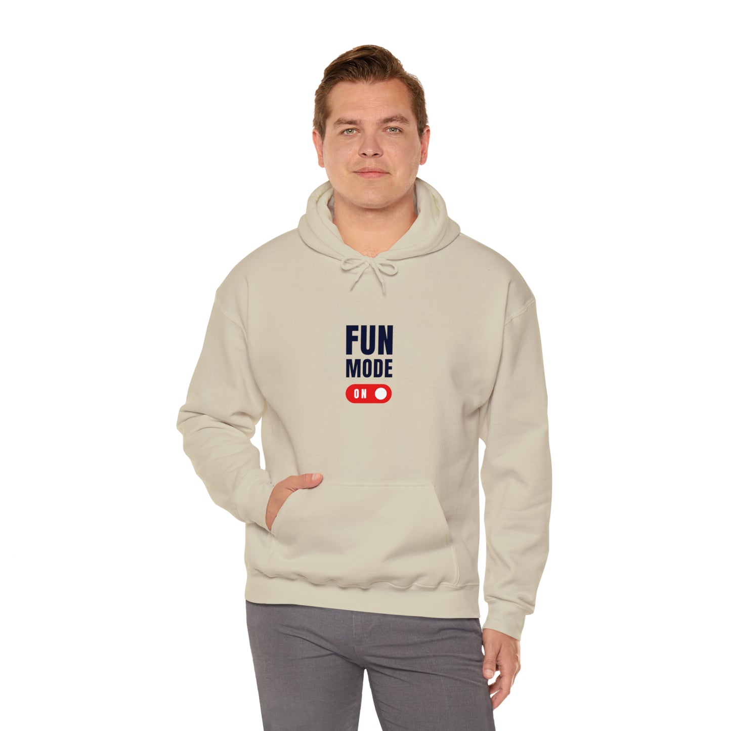 Introducing our "Fun Mode On" Hoodie, designed to add a touch of playfulness to your everyday style. This cozy and stylish hoodie will not only keep you warm but also showcase your vibrant personality.