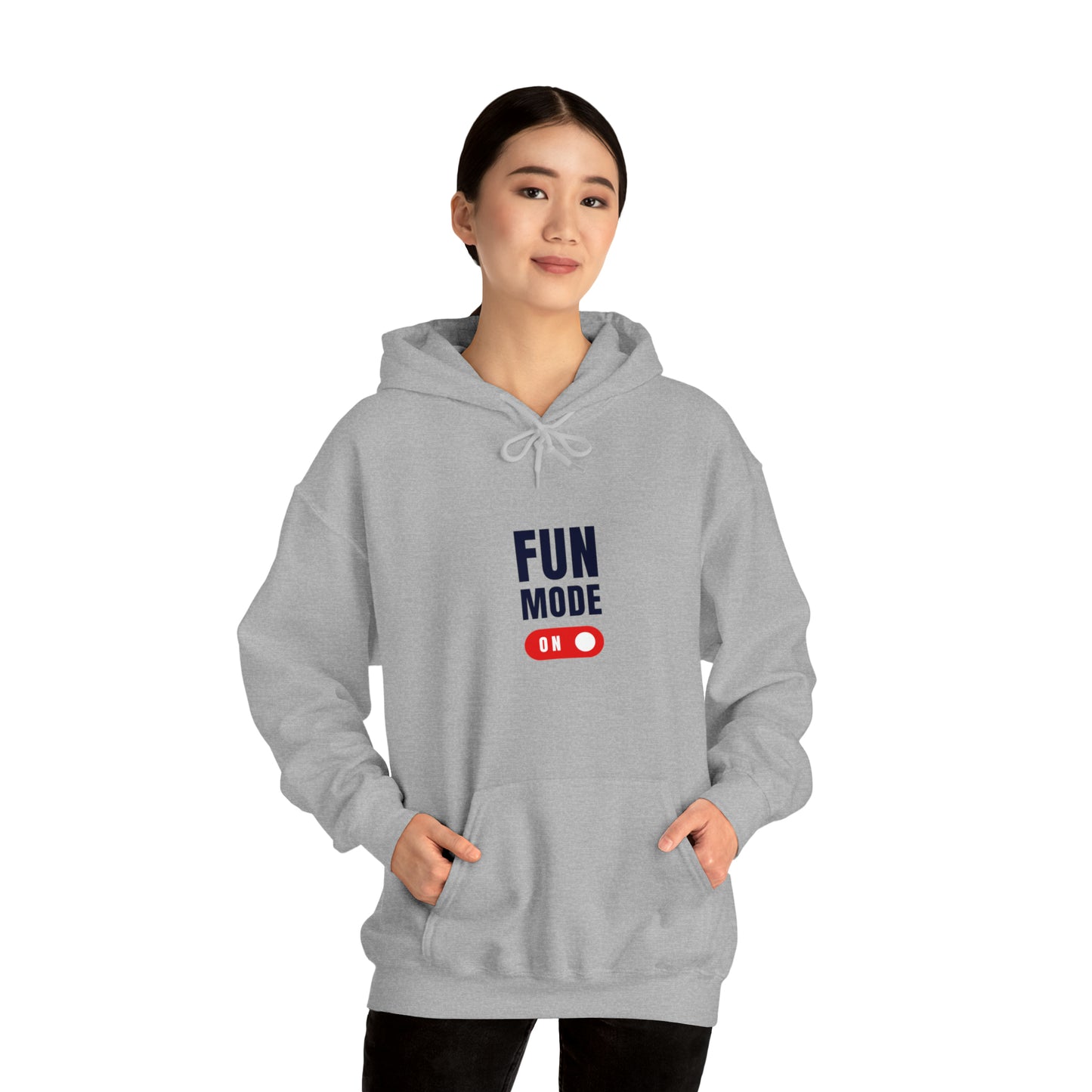 Introducing our "Fun Mode On" Hoodie, designed to add a touch of playfulness to your everyday style. This cozy and stylish hoodie will not only keep you warm but also showcase your vibrant personality.