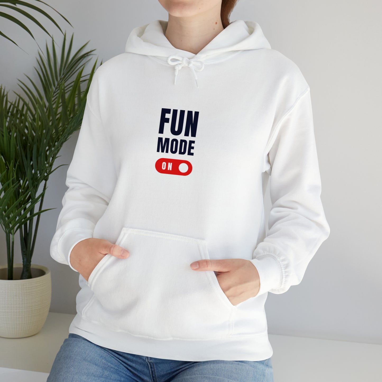 Introducing our "Fun Mode On" Hoodie, designed to add a touch of playfulness to your everyday style. This cozy and stylish hoodie will not only keep you warm but also showcase your vibrant personality.