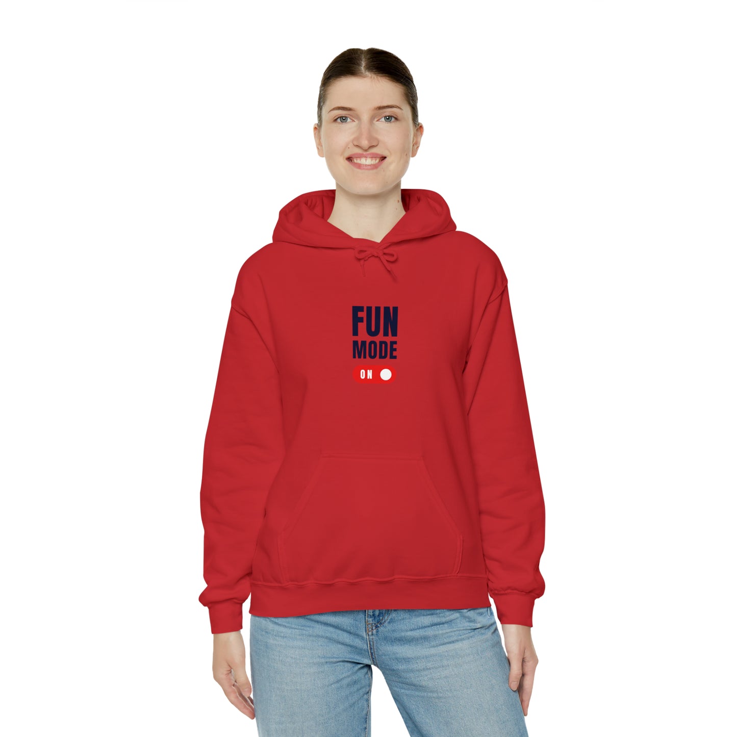 Introducing our "Fun Mode On" Hoodie, designed to add a touch of playfulness to your everyday style. This cozy and stylish hoodie will not only keep you warm but also showcase your vibrant personality.