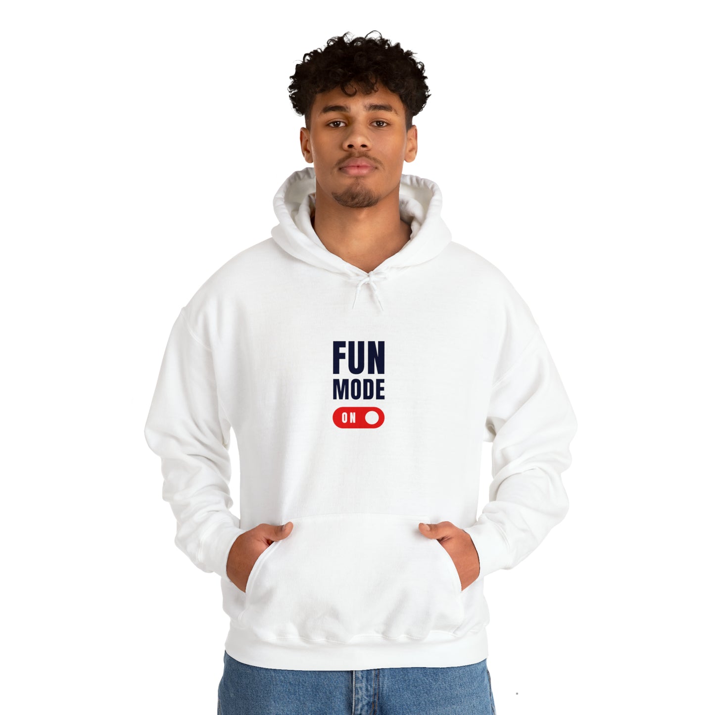 Introducing our "Fun Mode On" Hoodie, designed to add a touch of playfulness to your everyday style. This cozy and stylish hoodie will not only keep you warm but also showcase your vibrant personality.