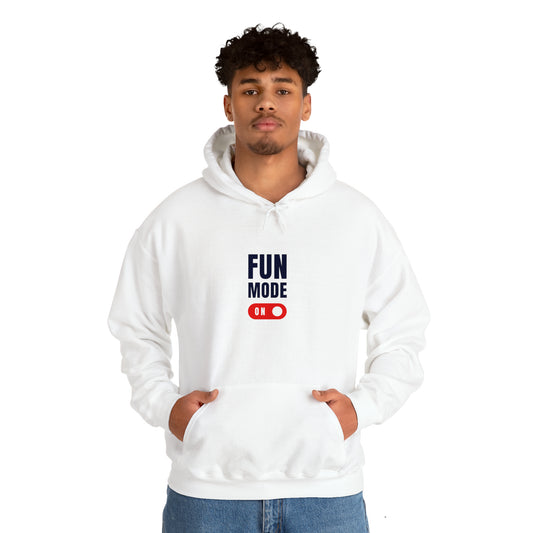 Introducing our "Fun Mode On" Hoodie, designed to add a touch of playfulness to your everyday style. This cozy and stylish hoodie will not only keep you warm but also showcase your vibrant personality.