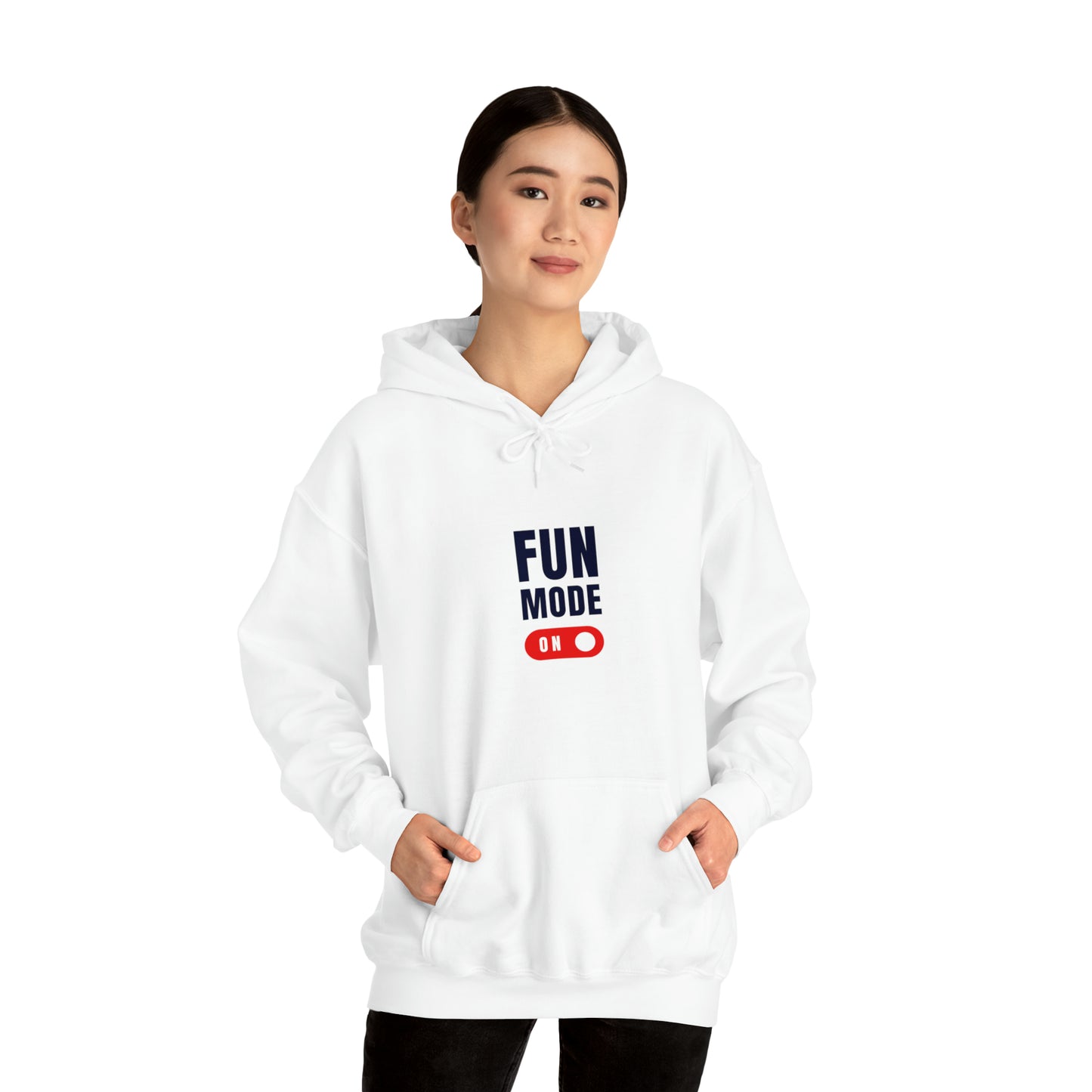 Introducing our "Fun Mode On" Hoodie, designed to add a touch of playfulness to your everyday style. This cozy and stylish hoodie will not only keep you warm but also showcase your vibrant personality.