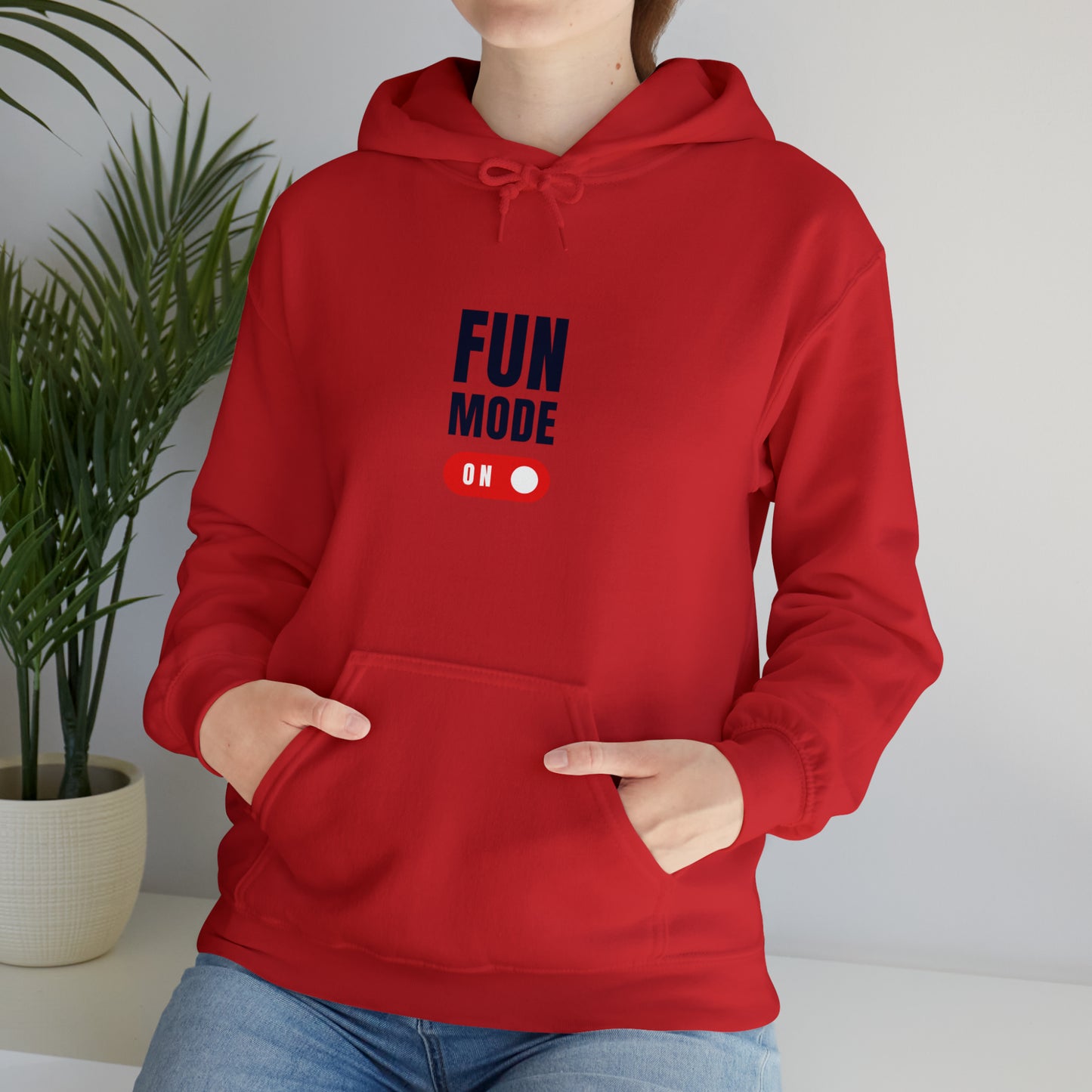 Introducing our "Fun Mode On" Hoodie, designed to add a touch of playfulness to your everyday style. This cozy and stylish hoodie will not only keep you warm but also showcase your vibrant personality.