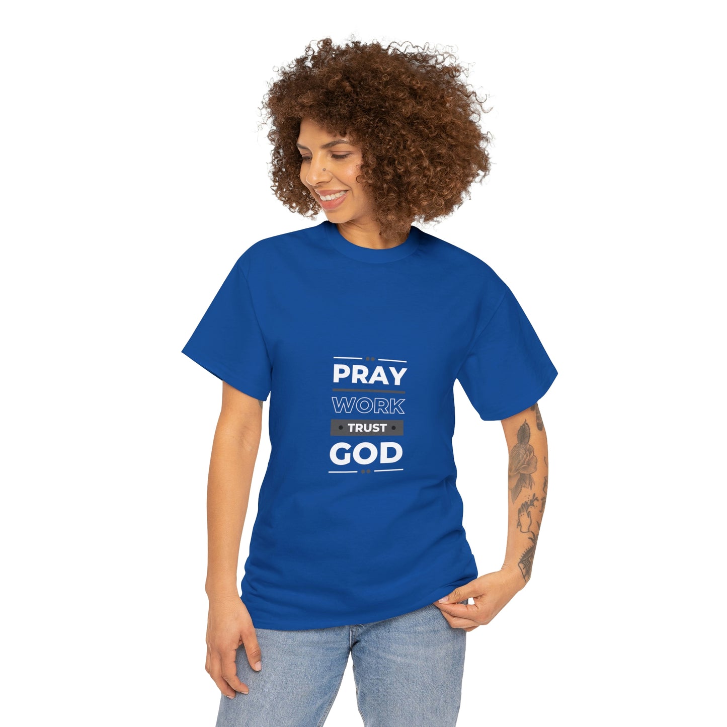 Prayer works trust God Your Style  Our Custom Printed Tee Unique Design Comfortable Fit  Personalized  You.  color, funny tshirt tee shirt