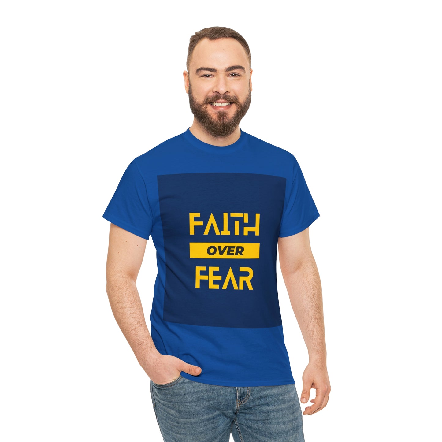 Faith over fear Your Style  Our Custom Printed Tee Unique Design Comfortable Fit  Personalized  You.  color, funny tshirt tee shirt