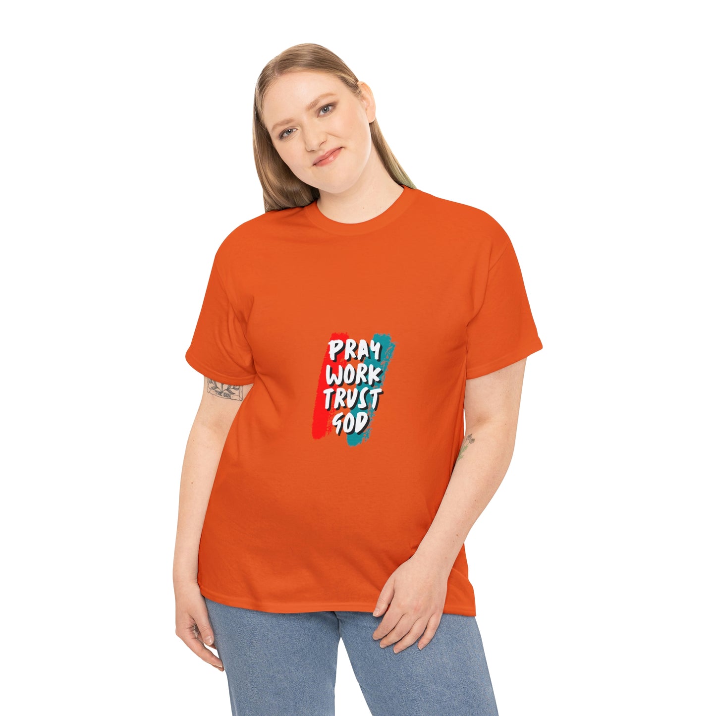 Pray works trust God Your Style  Our Custom Printed Tee Unique Design Comfortable Fit  Personalized for You.  color, funny tshirt tee shirt