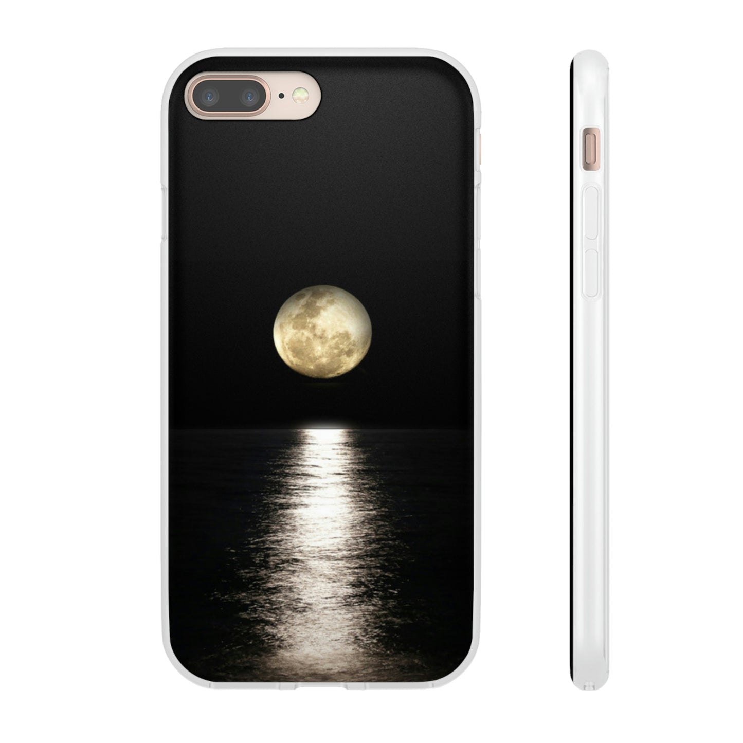Moon reflects on water Flexi Cases Samsung Apple funny case protection slim design gift custom personalized protect iphone galazy S